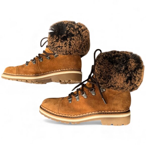 Sam Edelman “Bowen” Suede + Faux Fur Boots – Women’s 8 – Luggage Brown - Picture 9 of 11